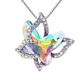 thumbnail image 1 of Jusqu'à 65 % de Rabais sur les Colliers SMihono pour Femmes Collier Papillon en Cristal Multicolore Pendentif de Mode, 1 of 2