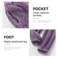 thumbnail image 4 of kurtrusly Pyjama en Molleton de Corail Doux et Confortable pour les Femmes pour Réchauffer l'Hiver Durable Pyjama en Velours Chaud Set Violet XL, 4 of 6