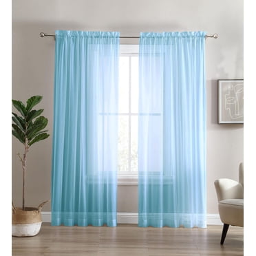 Swift Home Sheer Window Panel Curtain- 2 Pack