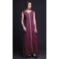 thumbnail image 3 of Bimba Robe Longue de Soirée à Fleurs pour Femmes, Col en V, Fente avant, Sans Manches, Maxi, X-Grand, 3 of 5