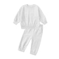 thumbnail image 1 of Hiiyo Infant Boys Outfit Set Solid Color Crewneck Sweatshirt and Pants Casual Sweatsuit, 1 of 3