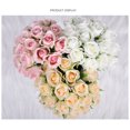 thumbnail image 1 of Fleurs Artificielles Faux Roses Arrangements de Mariage Bouquets de Table de Mariage 20 Têtes à Main pour Arrangements Table de Mariage Centres de Table Maison Partie Rouge, 1 of 9