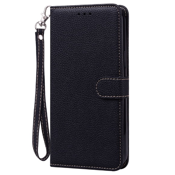 Pour Samsung Galaxy S21 Étui Portefeuille, Étui de Téléphone à Rabat Magnétique en Cuir PU de Qualité Supérieure avec Dragonne, Support et Fentes pour Cartes pour Samsung Galaxy S21 6,2 Pouces, Noir