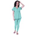 thumbnail image 1 of Moomaya Ensemble de Nuit pour Femmes Pyjama en Coton Tenue de Sommeil 2 Pcs Chemises de Nuit, 1 of 7