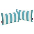 thumbnail image 1 of Noble House Coronado Striped Rectangular Throw Pillow in Dark Teal (Set of 2), 1 of 15