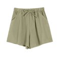 thumbnail image 4 of Timegard Short à Jambes Larges pour Femmes en Coton et Lin, Taille Élastique avec Lien, Short Décontracté Léger avec Poches, 4 of 4