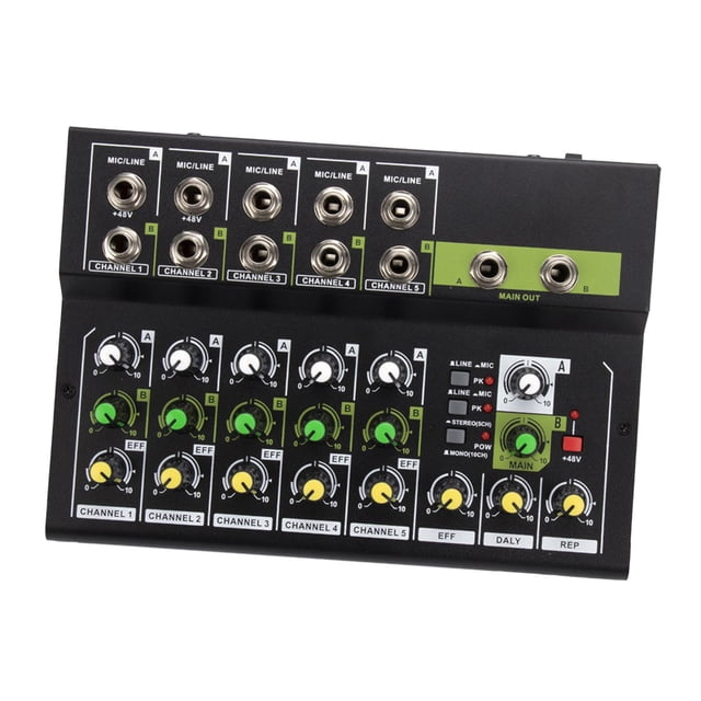 Mixeur Audio 10 Canaux RCA Contrôleur de Son Portable Console de Mixage pour DJ