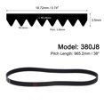 thumbnail image 2 of Unique Bargains 380J8 EPDM V-Ribbed Belt, 38' Length x 0.74' Width, 2 Packs, 2 of 5