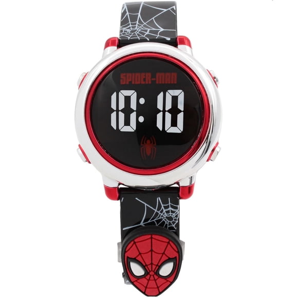 Montre LED Spider-Man avec masque 3D sur le bracelet