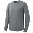 thumbnail image 2 of AherBiu Plus Size Men's Long Sleeve Shirts Crewneck Quick Drying Lightweight Athletic Tees Running Workout Active Pullover Tops, 2 of 9