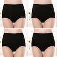 thumbnail image 2 of Plebaso Womens High Waisted Cotton Underwear Full Coverage Ladies Panties Multipack Regular and Plus Size, 2 of 5