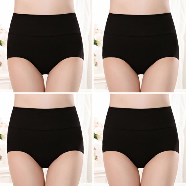 Soki Womens Underwear 4PC Cotton High Rise Briefs on Clearance