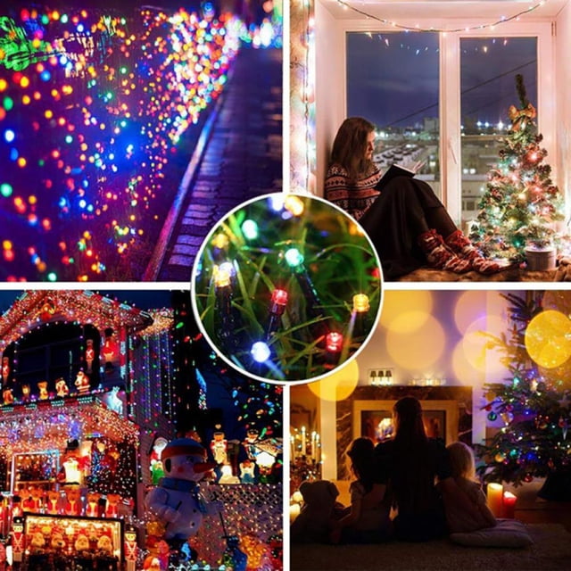 String Lights Waterproof LED String Lights 56Ft/100 LEDs Fairy String Lights Starry Battery Operated String Lights for Indoor&Outdoor Decoration Wedding Home Parties Christmas Holiday
