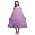 thumbnail image 1 of Bimba Lavender3 Robe de Nuit en Coton à Imprimé Floral Rose pour Femmes, Sans Manches, Tenue de Nuit, Robe Maxi X-Small, 1 of 6
