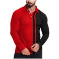 thumbnail image 1 of WEAIXIMIUNG Chemise à Col à Revers de Noël pour Homme 2025 Printemps/été Décontractée Sport Grande Taille à Agencement de Couleurs, 1 of 9