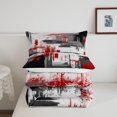 thumbnail image 4 of YST Abstract Comforter Modern Abstract Art Comforter Set for Boys Girls Children Red Grey Black Pattern Bedding Set Room Decor Full Size Duvet Set, 4 of 6
