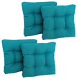 thumbnail image 1 of 19-inch Squared Spun Polyester Tufted Dining Chair Cushion (Set of Four) - Aqua Blue, 1 of 2
