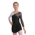thumbnail image 1 of Ocealan Robe de Danse Ballet pour Filles Enfants avec Strass, Robe de Gymnastique, Patinage Artistique, Justaucorps de Danse Ballet Noir 10, 1 of 5