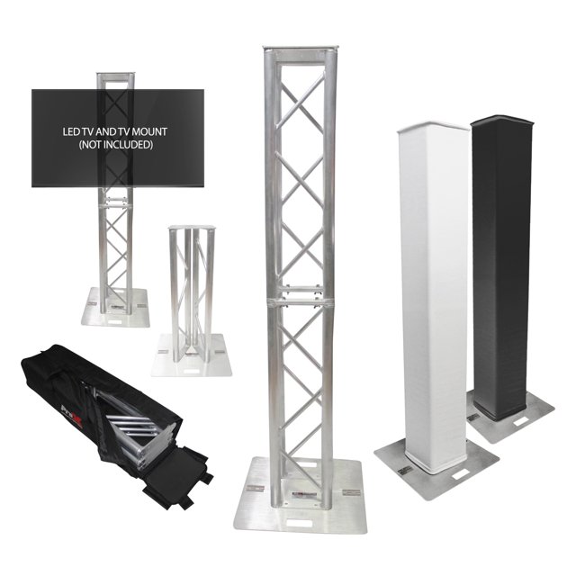 Flex Tower Totem Package - Réglable 6.56 Pieds Ou 3.28 Pieds avec Sac de Transport Doux