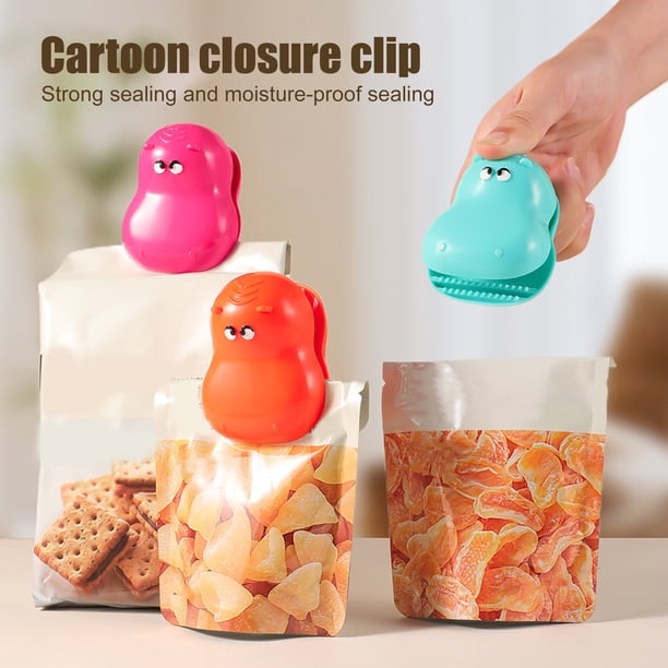 Visland Hippo Magnetic Bag Clips Reusable Plastic Sealing Clips