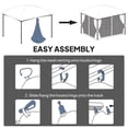 thumbnail image 4 of Outsunny 10' x 12' Gazebo Replacement Mosquito Netting, Cream White, 4 of 10