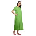 thumbnail image 4 of Moomaya Robe de Nuit à Manches Courtes pour Femmes en Coton, Ligne A, Maxi, Tenue de Nuit, 4 of 5