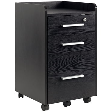 HOMCOM Classeur Vertical Classeur Mobile avec Tiroir Verrouillable