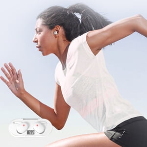 Birdeem Haut-parleurs Bluetooth Wireless, Casques sans fil Bluetooth, Bluetooth 5.0 Ecouteurs sans fil avec boîtier de recharge sans fil Casque stéréo dans l'oreille Construit dans le son du casque micro avec pour le sport
