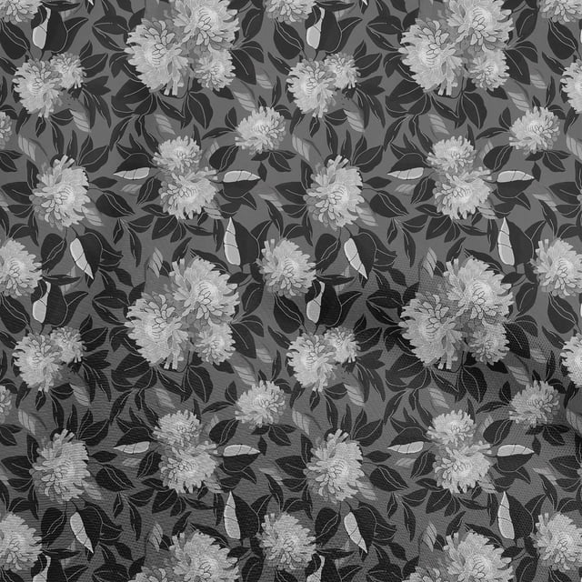 oneOone Velvet Gray Fabric Florals Craft Projects Decor Fabric Printed By The Yard 58 Inch Wide