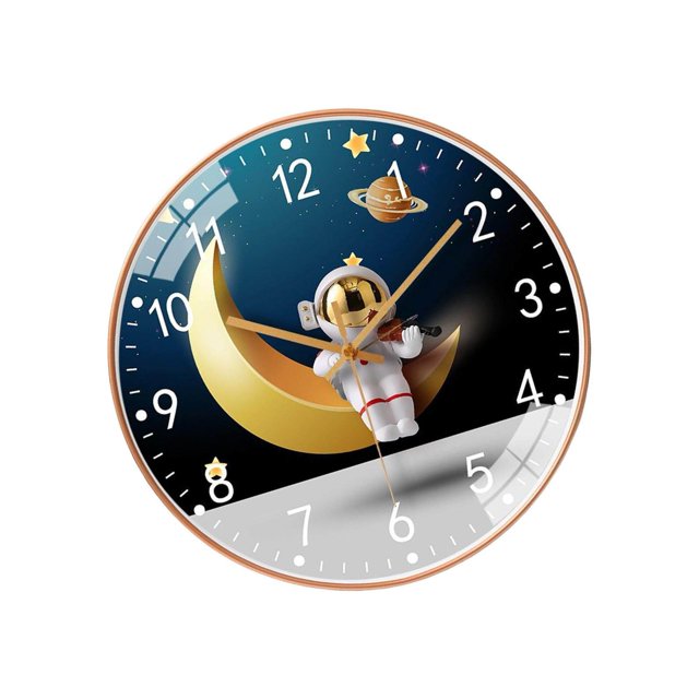 Wall Clock Gold Frame Silent Analog for Living gold frame Wall Room Children's Room StyleE