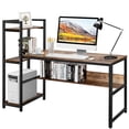 thumbnail image 1 of Costway Bureau d'Ordinateur Multifonction avec Étagères de Rangement à 4 Niveaux Brun Rustique, 1 of 9