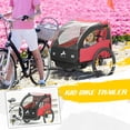 thumbnail image 4 of Aosom Remorque de Vélo 2 Places pour Enfants, Poussette pour Bébé avec Sac de Rangement, Rouge, 4 of 10