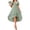 Green, variant on Miqool Women Short Sleeve Chiffon Dress V-Neck Elegent Wedding Guest Dress High Low Tiered Evening Party Dress