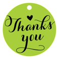 thumbnail image 1 of 100 PCS Personalized Thank You Hang Tags Custom Wedding Favors Gift Circle Paper Tags, 1 of 1