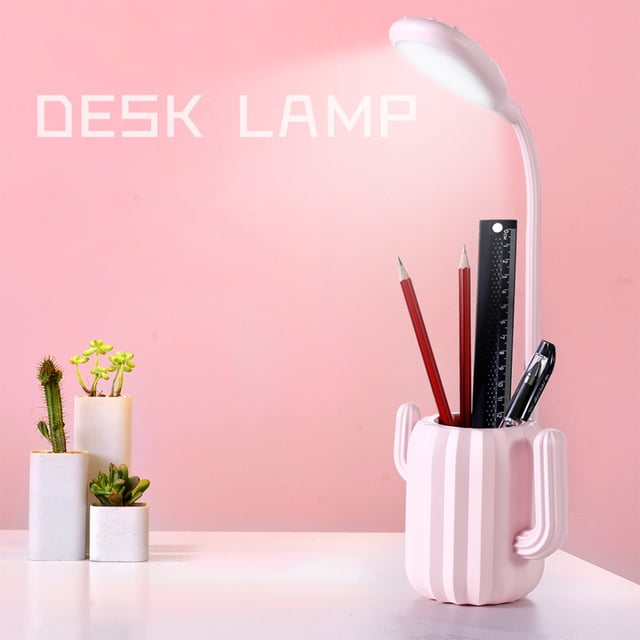 Yhmxh Desk Lamp Bedside Lamp Table Lamp Table Light Eye Protection Table Lamp Cactus Pen LED Table Lamp Charging Student Bedside Dormitory Reading Natural Table Lamp desk lamp