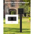 thumbnail image 3 of KFFKFF Mailbox Post, 43 x 4 x 4 Inches, Steel In-Ground Mounting Mail Box Stand with Universal Plate Bracket, Powder Coated Black, 3 of 9