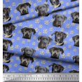 thumbnail image 4 of Soimoi Polyester Crepe Fabric Lotus & Dog Face Print Fabric by The Yard 42 Inch Wide, 4 of 5