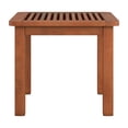 thumbnail image 4 of CorLiving Miramar Hardwood Outdoor Square Slat Top End Table, Brown, 4 of 7