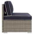 thumbnail image 3 of Modway Chaise Latérale de Patio en Gris Pâle et Bleu Marine, 3 of 4
