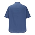 thumbnail image 4 of Fankiway Man'S Summer British Short Sleeved Cardigan Fashion Turn-Down Collar Loose Solid Color Shirt Jacket Mens Shirts Short Sleeve Casual Lapel Collared Shirt, 4 of 5