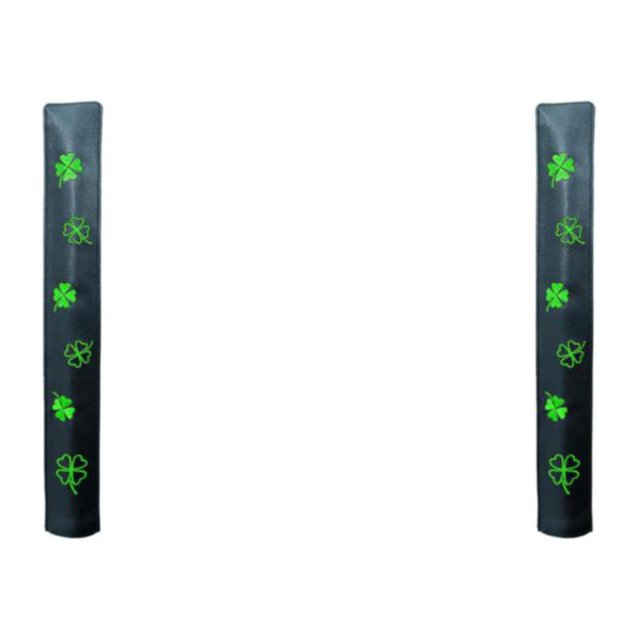 Decodeary PU for Golf Alignment Stick Cover Case Waterproof Holder Premium Embroidered Black 14.17x1.97 Inch 2Set