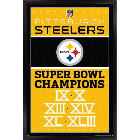 NFL Pittsburgh Steelers - Champions 13 Wall Poster, 22.375" x 34"