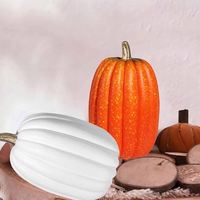 Sentmoon Desk Decorations for Women Office Halloween Decorations 8.5 Inch Large Artificial Pumpkins Decor Foam Fake Decorative Pumpkins for Halloween Home Decorations