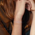 thumbnail image 4 of Kcodviy Bow Zircon Bracelet Adjustable Jewelry for Women Rings Bow Beaded Chain Bracelet Bangle Bracelet Set Gold Silver Friendship Bracelet Diamond Necklaces for Women Bracelet for Women, 4 of 6