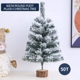 thumbnail image 3 of D Flocked Artificial Christmas Tree Style D, Snowy Frosted Tips For Holiday Home Decor, Festive Indoor Tree For Living Room, Office, Party Decoration, 3 of 3