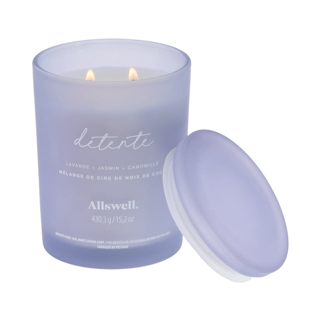 Allswell Scented 15 oz. Coconut Wax Spa Candle, Relax (Lavender + Jasmine + Chamomile)