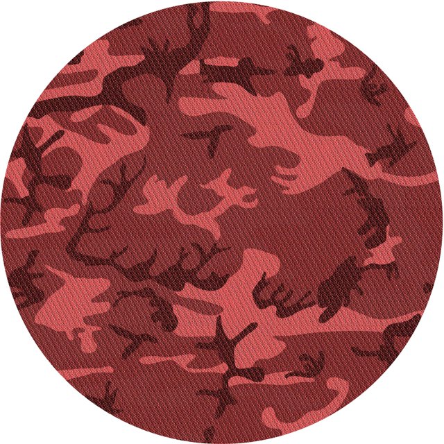 Ahgly Company Tapis d'Intérieur Lavables en Machine, Ronds, Transitionnels, Rouge Canneberge, Ronds de 8'