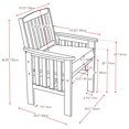 thumbnail image 4 of CorLiving Miramar Hardwood Outdoor Chair and Coffee Table Set, 4 of 8