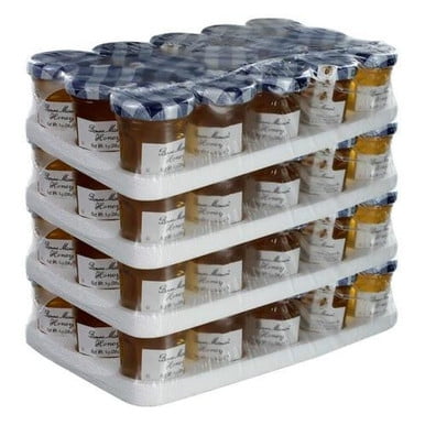 Bonne Maman Honey Mini Jars, 100% Pure Premium French Honey, Iconic 1 oz (28g) Glass Jars, Bulk 60-Count Professional Case