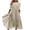 Khaki, variant on Pisexur Womens Embroidered Wedding Dress Floral Lace Bridesmaid Party Dress High Low Hem V Neck Formal Dresses for Wedding, Cocktail Dress